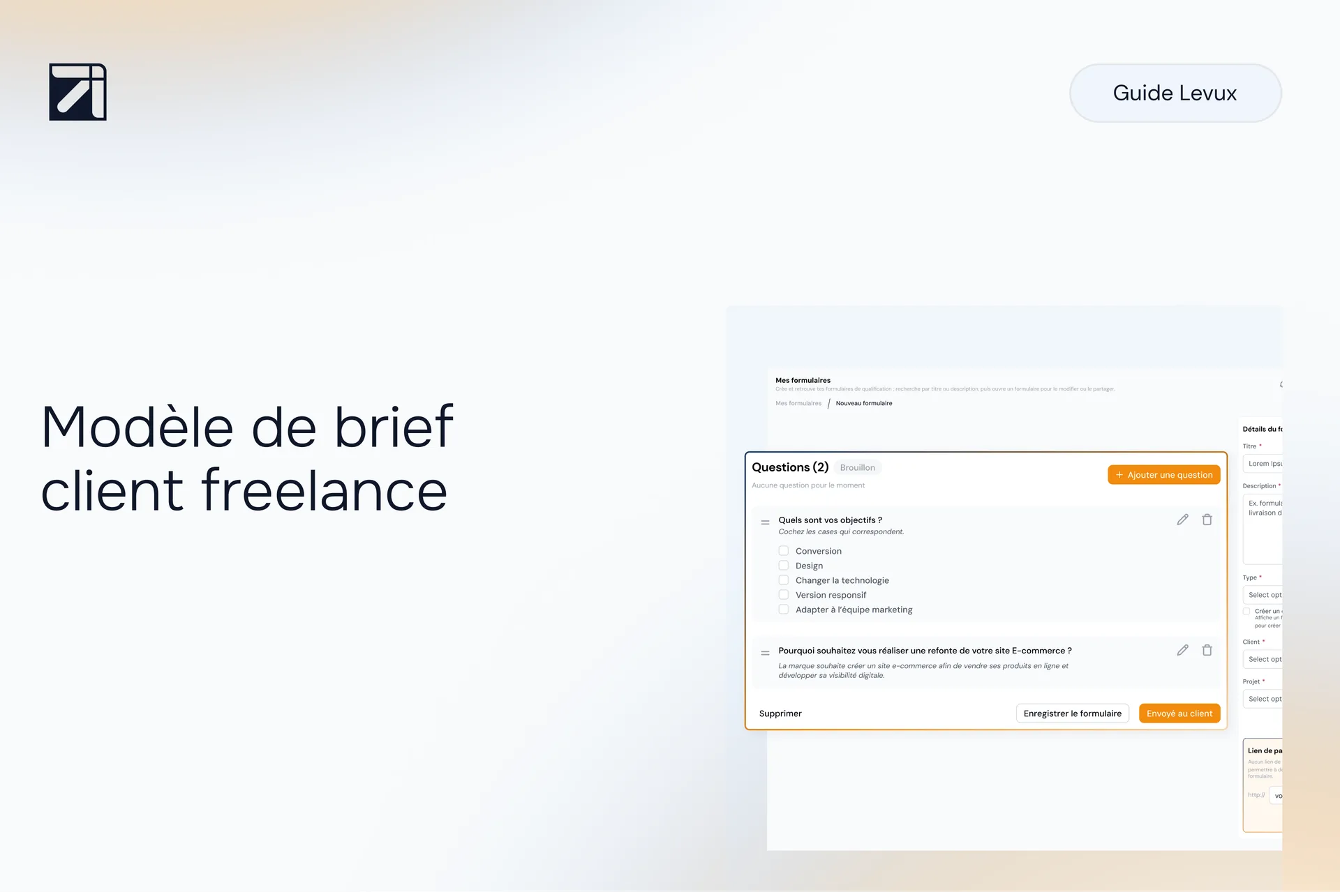 Modèle de brief client freelance : le questionnaire gratuit à envoyer avant chaque mission